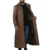 Jackson Men's Finest Leather Full Length Brown Coat