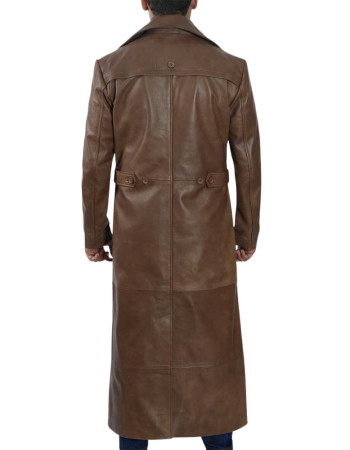 Jackson Men's Finest Leather Full Length Brown Coat