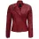 Jannie Red Asymmetrical Padded Leather Jacket