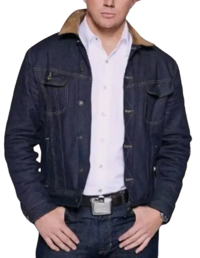 KINGSMAN THE GOLDEN CIRCLE AGENT TEQUILA DENIM JACKET KINGSMAN THE GOLDEN CIRCLE AGENT TEQUILA DENIM JACKET