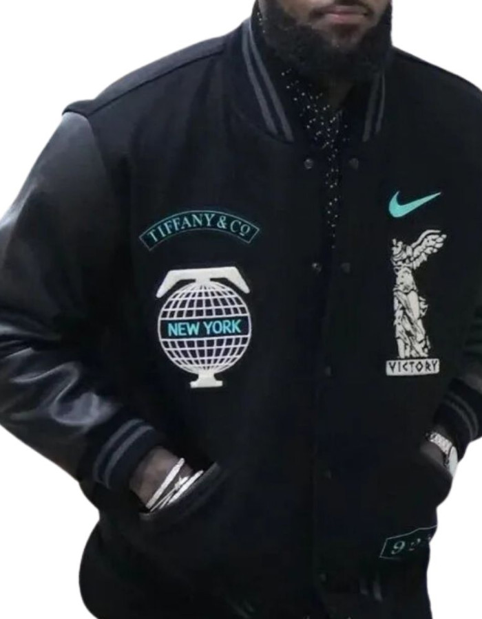 Lebron James Tiffany & Co Black Bomber Jacket Lebron James Tiffany & Co Black Bomber Jacket