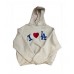 MADHAPPY X DODGERS I LOVE LA GREY FLEECE HOODIE