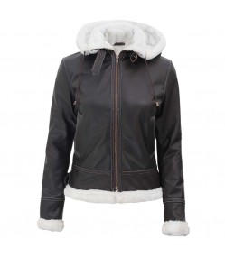 Mary B3 Brown Leather Shearling Jacket