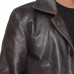 Men's 3-Buttons Distressed Brown Leather Coat