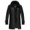 Men's 3 Quarter Length Black Shearling Leather Coat