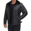 Men's Aviator B3 Black Shearling Leather Jacket