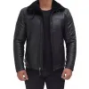 Men's Aviator B3 Black Shearling Leather Jacket