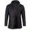 Mens Black Diamond Quilted Leather Car Coat