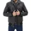 Men's Black Leather Bomber Jacket