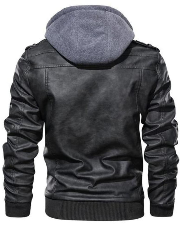 Men's Bomber Black Leather Jacket Men's Bomber Black Leather Jacket