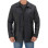 Men's Long Distressed Black Leather Jacket