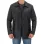 Men's Long Distressed Black Leather Jacket