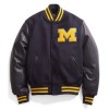 MEN'S MICHIGAN BLACK VARSITY BOMBER JACKET