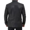 Men's Notch Lapel Black Leather Blazer Men's Notch Lapel Black Leather Blazer