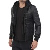 Men's Premium Black Leather Bomber Jacket