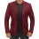 Men's Two Button Maroon Leather Blazer