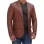 Men's Two Button Tan Brown Leather Blazer