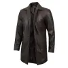 Men's Vintage Dark Brown Leather Car Coat Men's Vintage Dark Brown Leather Car Coat