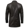 Men's Vintage Dark Brown Leather Car Coat Men's Vintage Dark Brown Leather Car Coat
