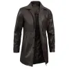 Men's Vintage Dark Brown Leather Car Coat Men's Vintage Dark Brown Leather Car Coat