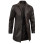 Men's Vintage Dark Brown Leather Car Coat