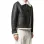 Men’s White Shearling Black Leather Jacket