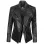 Monica Womens Black Asymmetrical Slim-Fit Leather Moto Jacket