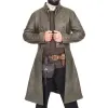  OUTLANDER JAMIE FRASER LEATHER TRENCH COAT
