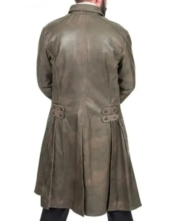  OUTLANDER JAMIE FRASER LEATHER TRENCH COAT