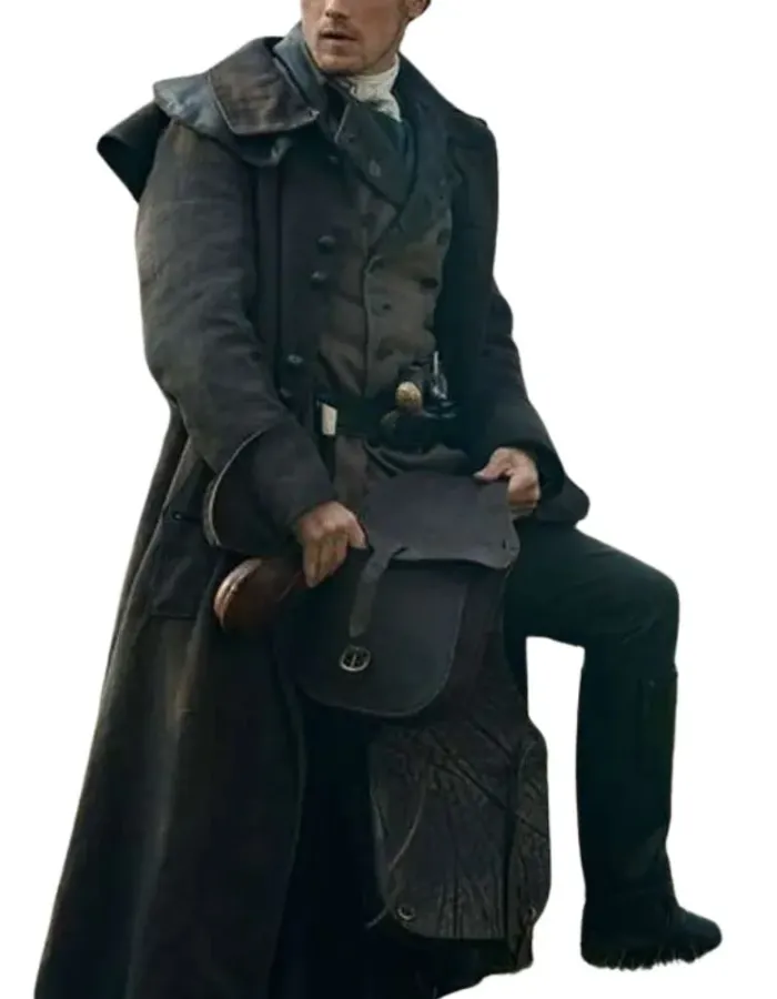 OUTLANDER S05 SAM HEUGHAN (JAMIE FRASER) BROWN TRENCH COAT OUTLANDER S05 SAM HEUGHAN (JAMIE FRASER) BROWN TRENCH COAT