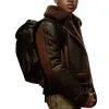 Power Book Ii Ghost Tariq St Patrick Brown Shearling Leather Jacket