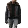 Power Book Ii Ghost Tariq St Patrick Brown Shearling Leather Jacket