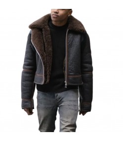 Power Book Ii Ghost Tariq St Patrick Brown Shearling Leather Jacket Power Book Ii Ghost Tariq St Patrick Brown Shearling Leather Jacket