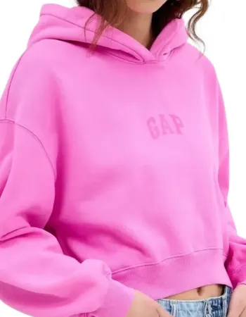 Women's Pink Vintage Fleece Hoodie
