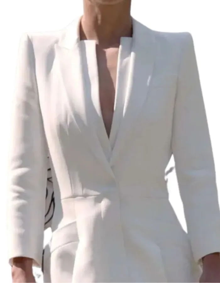 QUEEN OF THE SOUTH TERESA MENDOZA WHITE DRESS COTTON COAT QUEEN OF THE SOUTH TERESA MENDOZA WHITE DRESS COTTON COAT