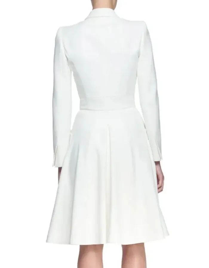 QUEEN OF THE SOUTH TERESA MENDOZA WHITE DRESS COTTON COAT QUEEN OF THE SOUTH TERESA MENDOZA WHITE DRESS COTTON COAT
