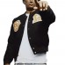 Rapper Fredo Bang 4’s up Varsity Black Bomber Jacket