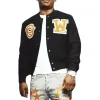 Rapper Fredo Bang 4’s up Varsity Black Bomber Jacket Rapper Fredo Bang 4’s up Varsity Black Bomber Jacket