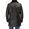 Russo Men's Black Leather Winter Shearling Coat