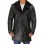 Russo Men's Black Leather Winter Shearling Coat
