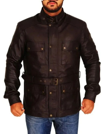 SONS OF ANARCHY RAY MCKINNON BROWN LEATHER JACKET