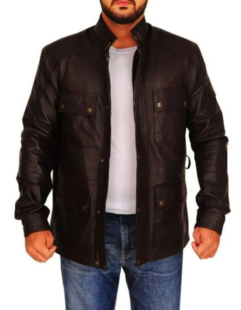 SONS OF ANARCHY RAY MCKINNON BROWN LEATHER JACKET