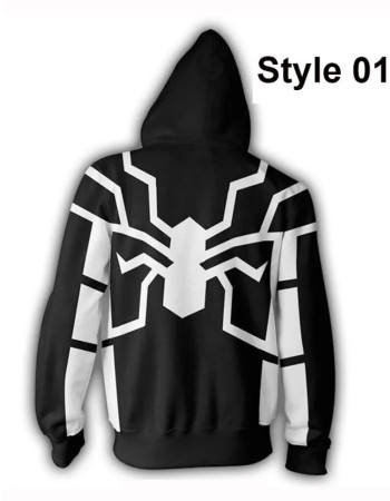 SPIDERMAN FUTURE FOUNDATION BLACK AND WHITE HOODIE