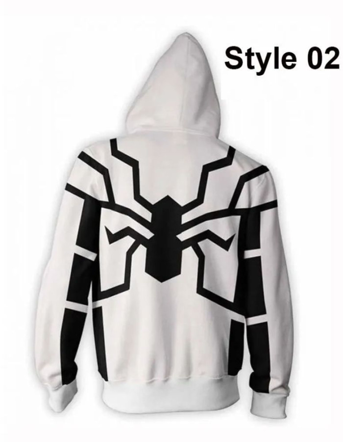 SPIDERMAN FUTURE FOUNDATION BLACK AND WHITE HOODIE