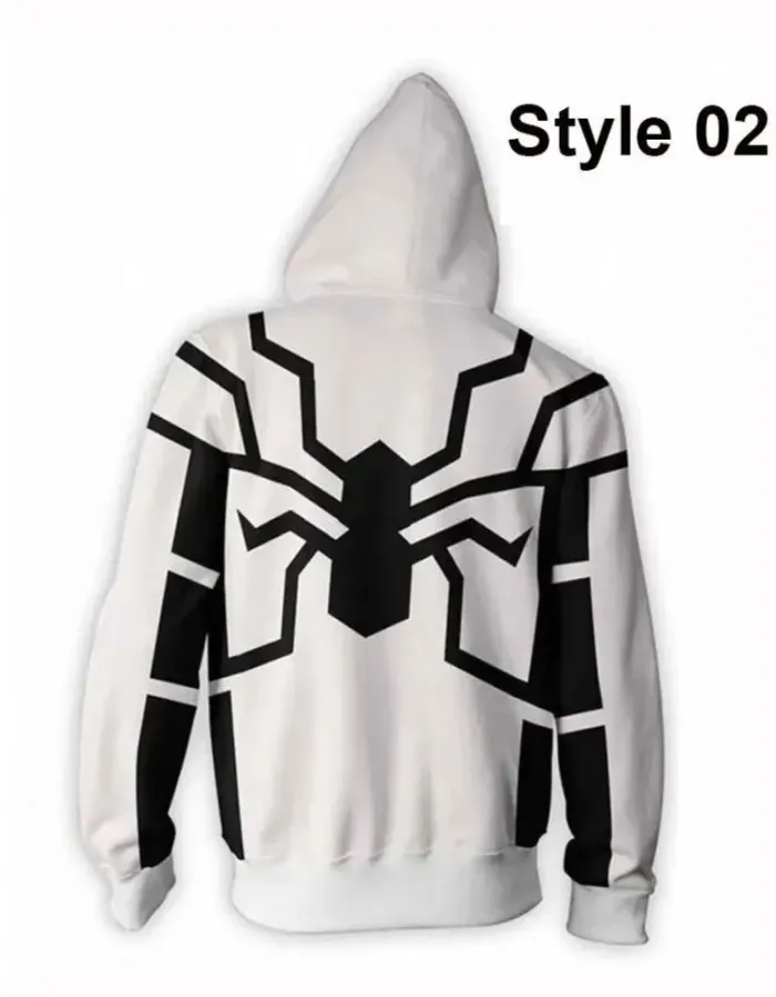 SPIDERMAN FUTURE FOUNDATION BLACK AND WHITE HOODIE