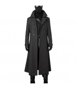 SPIDER MAN INTO THE SPIDER VERSE NICOLAS CAGE BLACK WOOL COAT