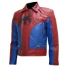 SPIDERMAN STYLE MENS BIKER LEATHER JACKET