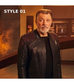 Star Trek Picard Season 3 Captain Riker Leather Jacket