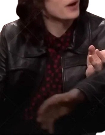 Stranger Things S04 Mike Wheeler Black Leather Jacket