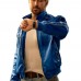 The Chase for Carrera Ryan Gosling Blue Leather Jacket